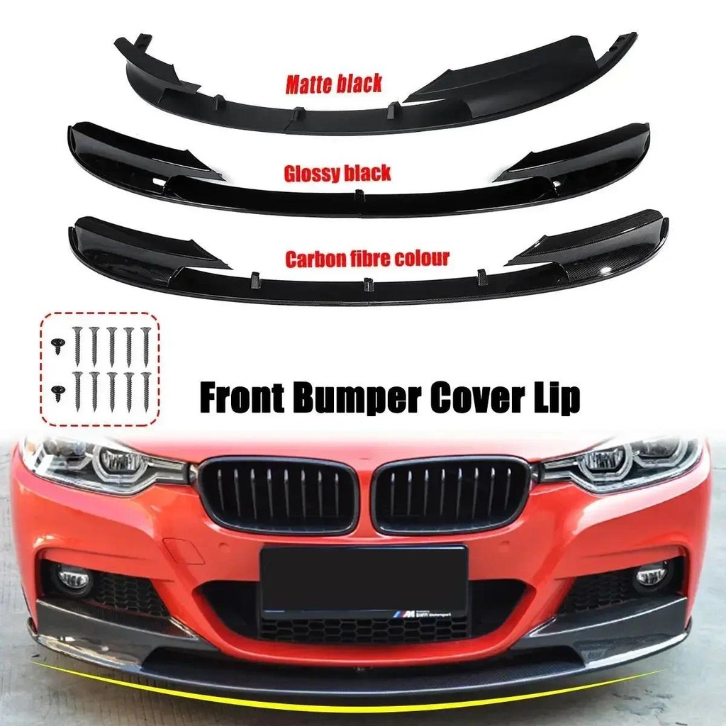 F30 Lip MP สไตล์คาร์บอนไฟเบอร์จริงกันชนหน้าสปอยเลอร์ Splitter สําหรับ BMW F30 F31 2012-2018 รถอุปกรณ