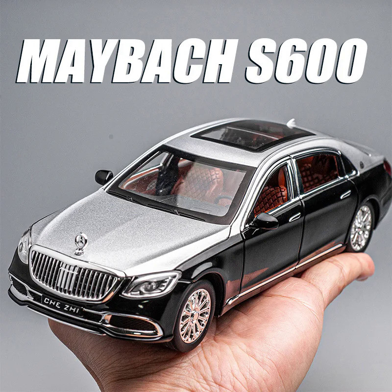 1:24 Mercedes Benz Maybach GLS600 Alloy Model Cars Diecast Toy Car Simulation Sound & Light Vehicle 