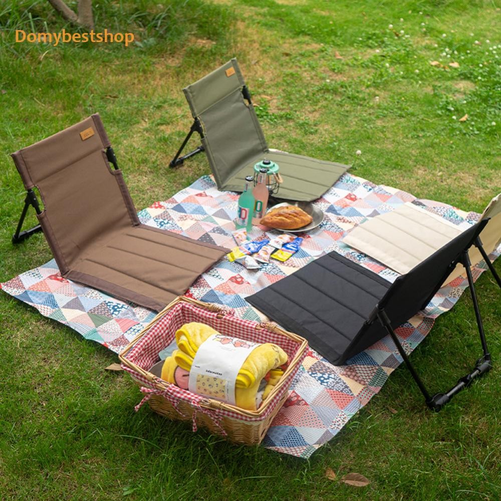 🚚 เก้าอี้ตั้งแคมป์พับได้ Outdoor Camping เก้าอี้พับเก้าอี้เบาะแบบพกพาเก้าอี้ขี้เกียจสําหรับการตั้งแคมป์กลางแจ้งปิกนิกชายหาด [Domybestshop.th]