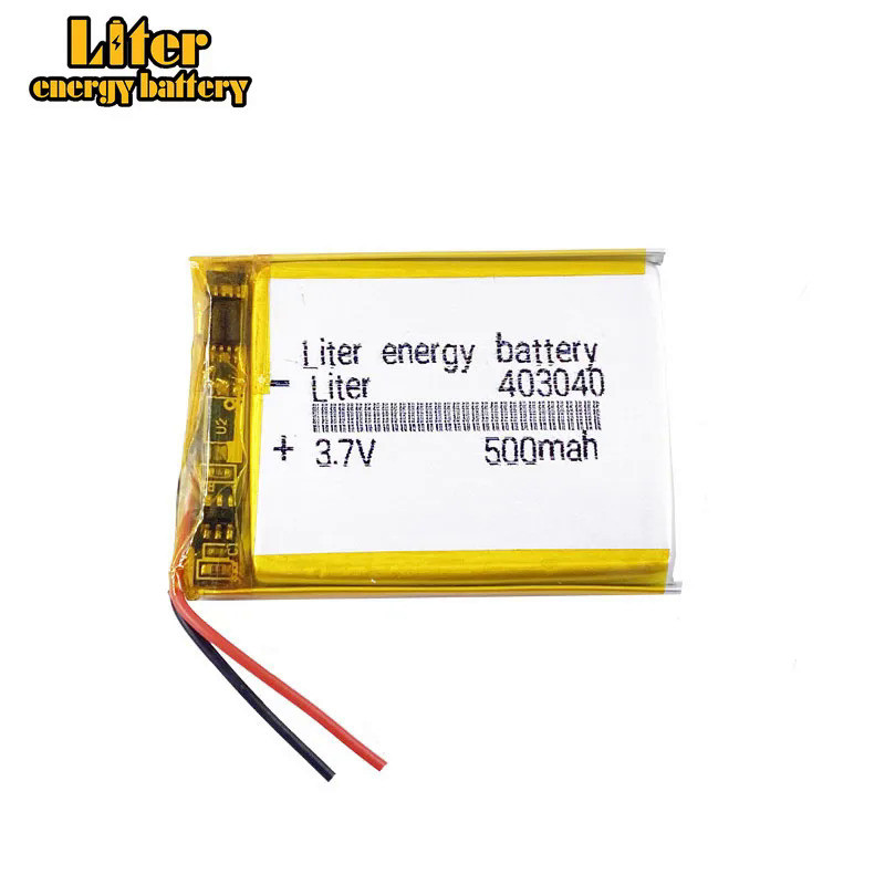 Polymer battery 500mah 3.7V 403040 smart home MP3 speakers Li-ion Rechargeable batteries for dvd,GPS