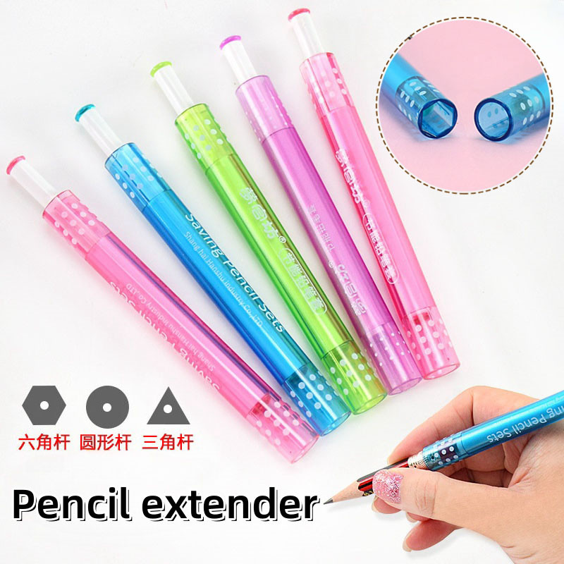 สี Double-ended ดินสอ Extension Rod Universal ปากกากรณี Extender อุปกรณ์การเรียน WJ654