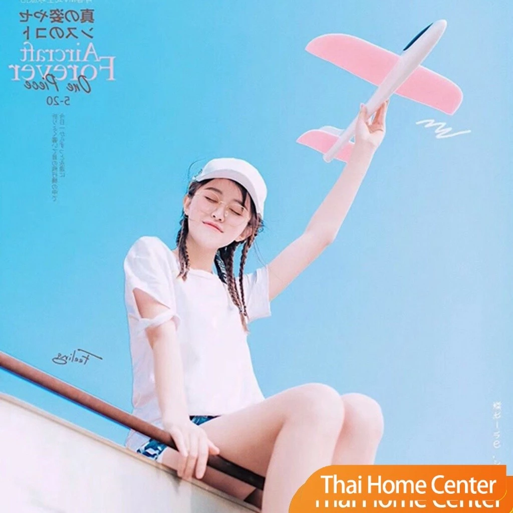 เครื่องบินร่อนของเล่นสำหรับเด็ก โฟมเครื่องบิน มีไฟ plane 48CM thumbnail 6