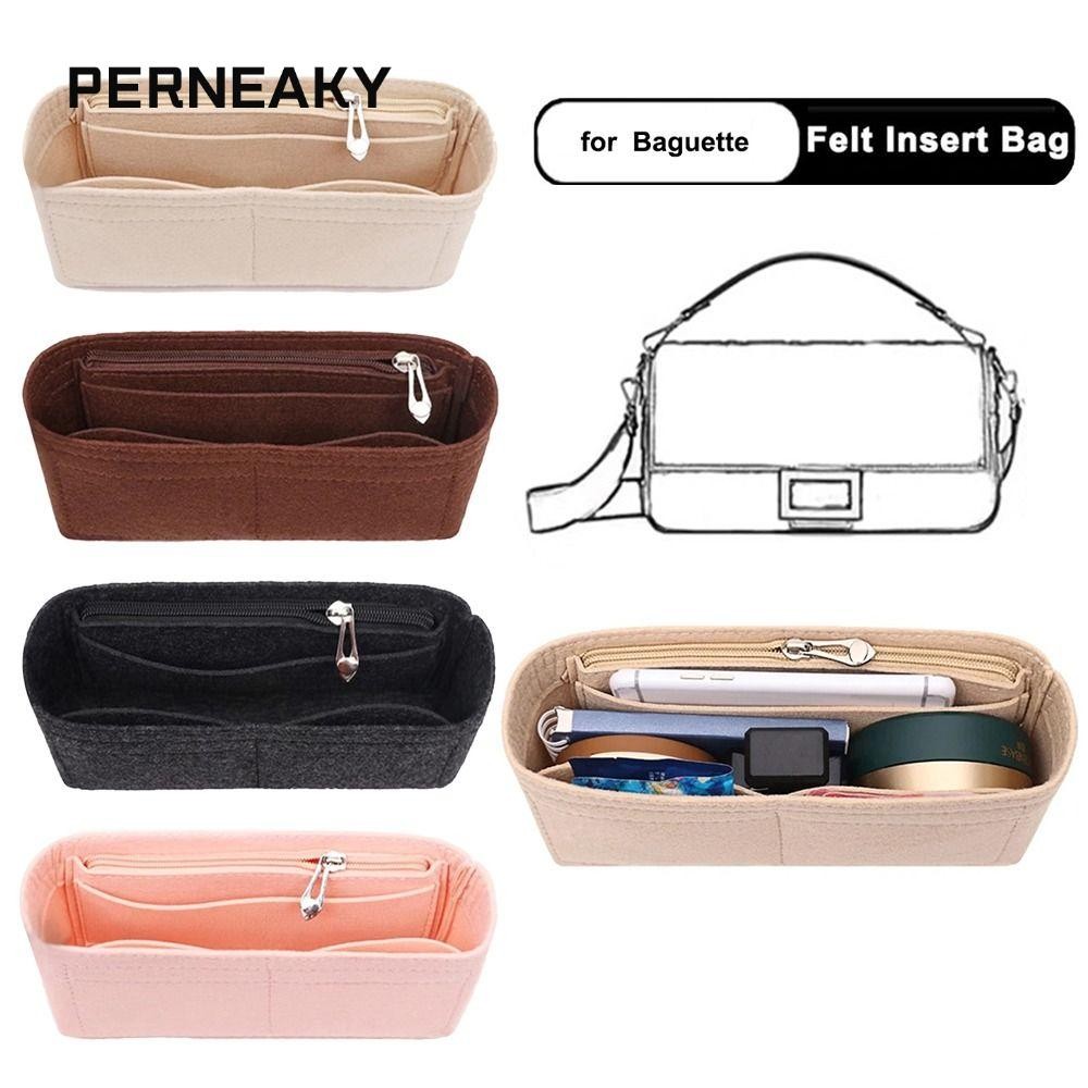 Perneaky กระเป๋าด้านใน, กระเป๋าเก็บของ, กระเป๋าแทรกหลายกระเป๋า, กระเป๋าเดินทางสักหลาดออแกไนเซอร์สําหรับบาแกตต์