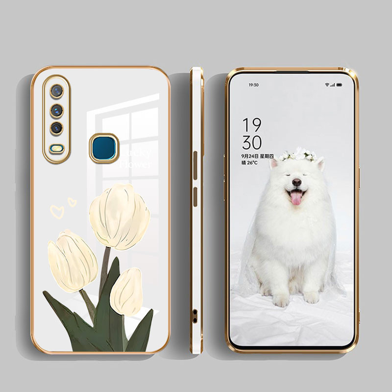Shining electroplated ทิวลิปสําหรับ Redmi 10 9 9A 9C 10A 9T 10C หมายเหตุ 10 Pro หมายเหตุ 10 หมายเหตุ 11s หมายเหตุ 11 หมายเหตุ 9 Pro 9 Pro Max ปฏิบัติ fall และ shook proof เคสโทรศัพท์