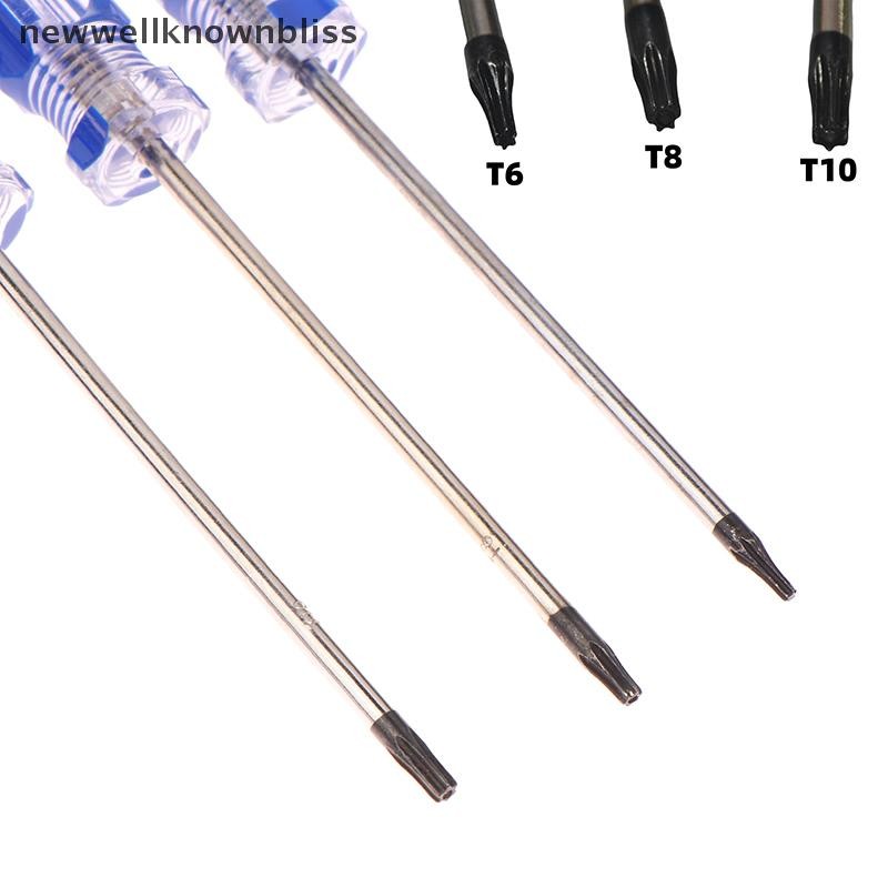 Newwellknownbliss 7 ชิ้น/เซ็ต Tamperproof Hole ซ่อมเปิดเครื่องมือสําหรับ Xbox One 360 PS3 PS4 PS5 Series สกรู Torx T6 T8 T10 ความปลอดภัยไขควง CCD