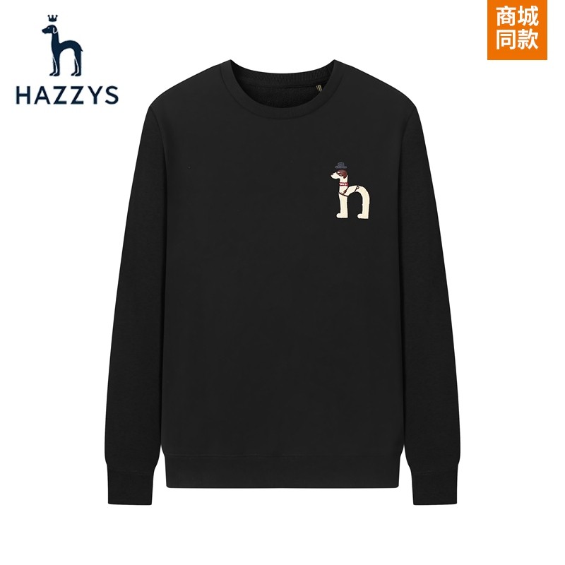เสื้อกันหนาว Hazzys Haggis คุณภาพสูง เสื้อแขนยาวคอกลมสำหรับใส่ลำลอง