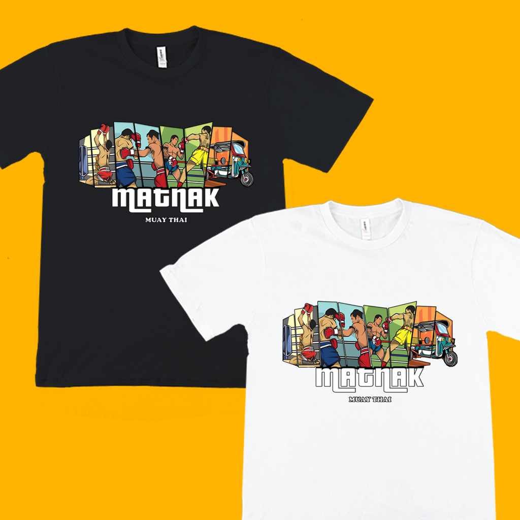 MATNAK MUAY THAI พิมพ์เสื้อยืดแขนสั้น🌞🌝