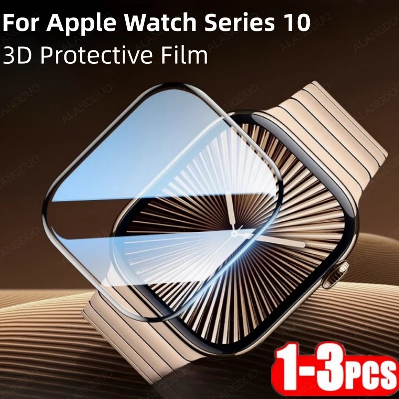 3d ฟิล์มป้องกันหน้าจอสําหรับ Apple Watch Series 10 ultra 49mm Serie 7/8 41 มม.45 มม.42/38 มม. (ไม่กระจกนิรภัย) iwatch 6 5 4 3 Se 40 มม.44 มม.