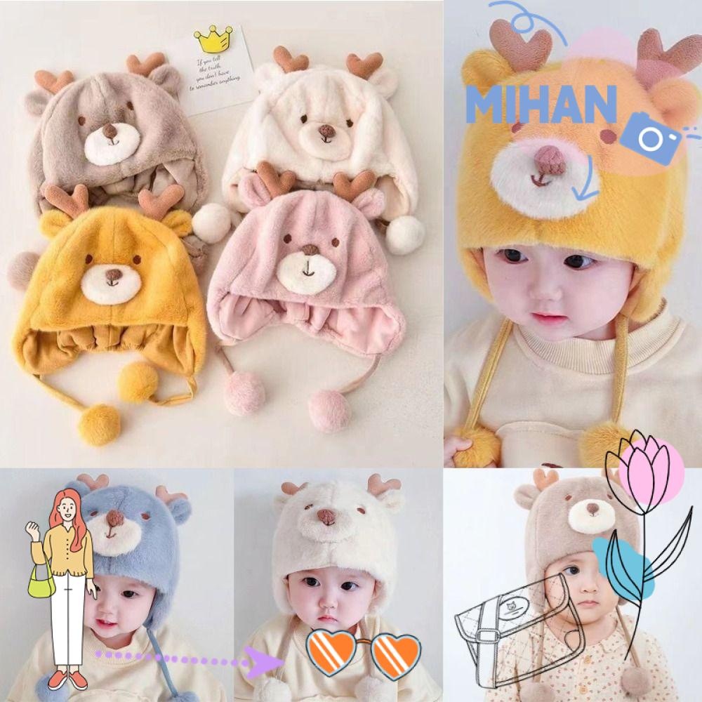 Mh หมวกเด็กฤดูหนาว, สําหรับ 2-8 เดือนป้องกันหูเด็กทารกหมวก, คุณภาพสูง Plush Windproof เด็กวัยหัดเดิน Bonnets ฤดูใบไม้ร่วง/ฤดูหนาว