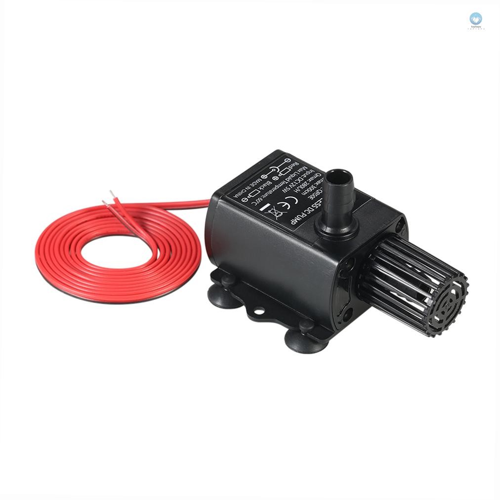 Decdeal DC12V 5W Ultra-quiet Mini Brushless ปั๊มน้ํากันน้ํา Submersible Fountain Aquarium หมุนเวียน 280L/H ยก 300 ซม.