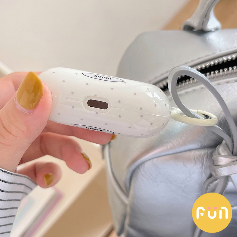 Simple Polka Dots IMD หูฟังไร้สายบลูทูธป้องกันกรณีใช้งานร่วมกับ Airpods 1 2 3 Pro Pro2 พร้อมจี้ Bowknot ป้องกันรอยขีดข่วนชุดหูฟังปลอก