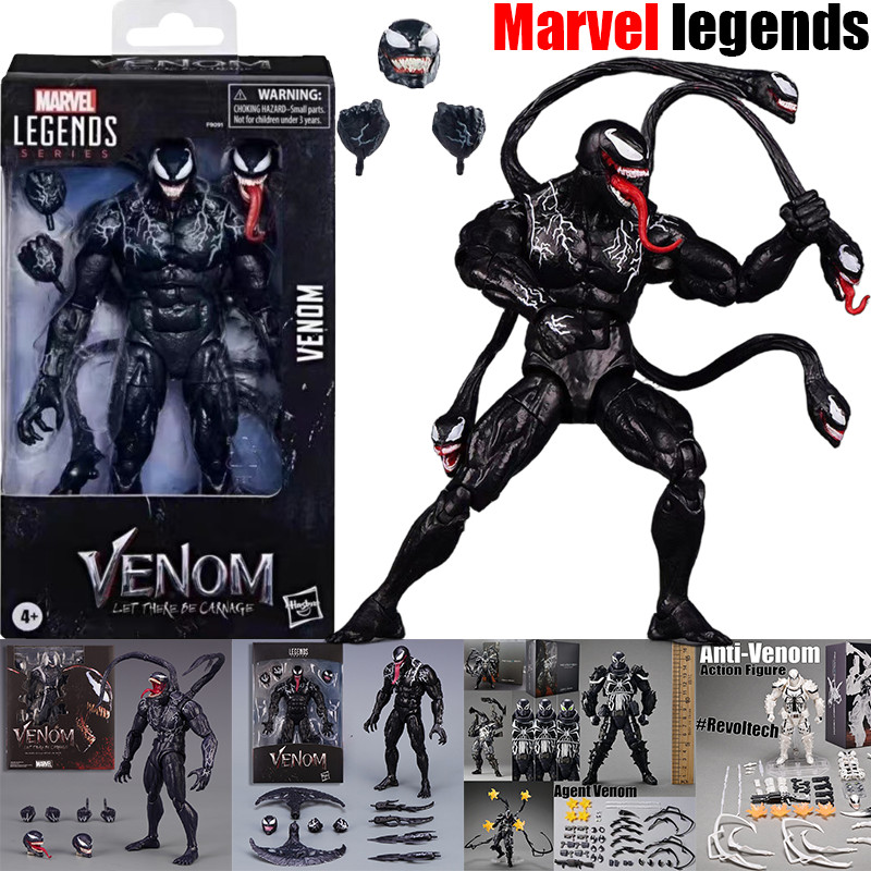 Legends Venom Action Figure Black Agent Venom SHF หลายหัว Action Figure Venom Marvel ภาพยนตร์รุ่นตุ๊