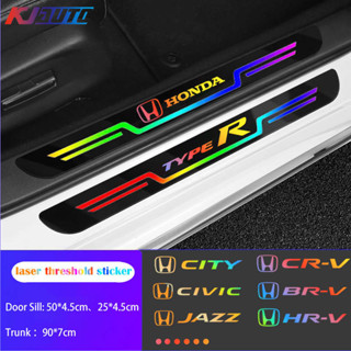 4/9pcs เลเซอร์ Honda รถเกณฑ์สติกเกอร์ป้องกันที่มีสีสันสะท้อน…