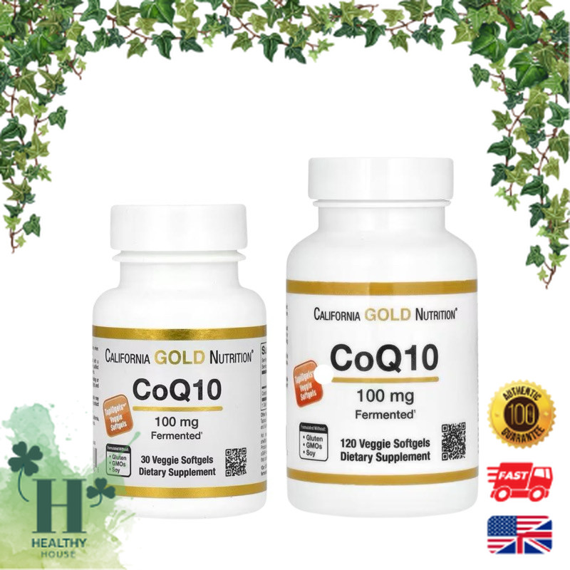 พร้อมส่ง California Gold Nutrition CoQ10 100 mg 30 & 120 Veggie Softgels