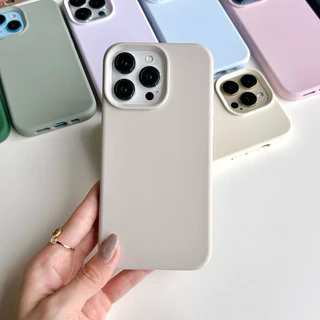 Supercase For iPHONE 16/15/14/13/12/11 Pro max Plus เคสซิลิโคน กันเปื้อน Silicone Cover Case สีพาสเทล 024