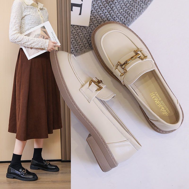 แมรี่เจน รองเท้าส้นสูงระบายอากาศ Mary Jane Soft Sole แฟชั่นกันลื่นสวมใส่ด้านนอก