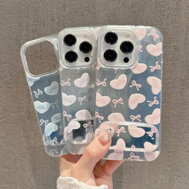 ◤ร้อนร้อนร้อน◢ สําหรับRealme Hardcase + Mirror Popsocket & นูน 3DกรณีRealme C67 C65 C63 C55 C53 C51 