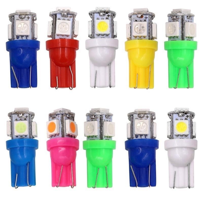ของแต่งมอไซค์🎗หลอดไฟหรี่ ไฟเลี้ยว ไฟเรือนไมล์ T-10 LED ชุดละ 1 คู่ MT28 สว่างมาก ราคาถูก (0027)