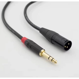 ✅ สายต่อ XLR ตัวผู้เป็น TRS 6.35mm สายสัญญาณเสียง ไมโครโฟน ยาว 1 เมตร | ต่อมิกเซอร์ เพาเวอร์แอมป์ มืออาชีพ
