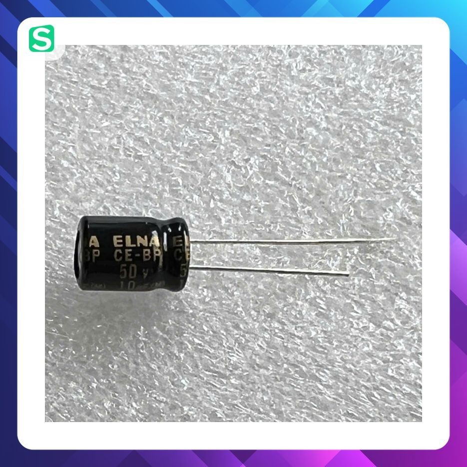 [ 4 ชิ้น ] ตัวเก็บประจุ Elna CE-BP 50V 10UF 50V, 50V10UF, 10UF50V ไม่มี POLARIZED (ขนาด 8x11.5x5mm )