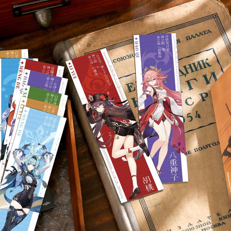 60 Shenhe Bazhong Shenzi ที่คั่นหนังสือตัวละคร Shenhe Bazhong Shenzi huabulaiai3.my20250703