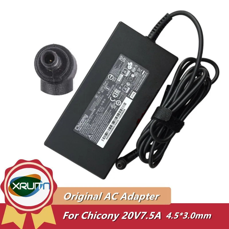 Chicony 20V 7.5A 150W AC Power Adapter Charger A18-150P1A สําหรับ MSI Bravo 15 B5DD B5DD-243 B5DD-24