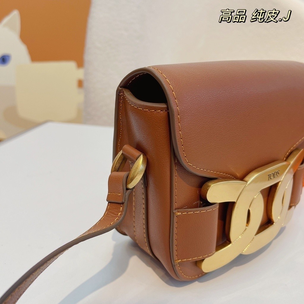 Todsbeg Cowhide Messenger Bag Tofu Bag Messenger Bag