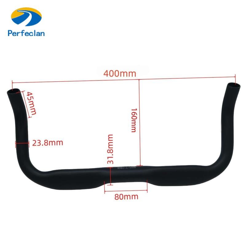 Perfeclan จักรยาน Bullhorn Handlebar สําหรับจักรยานเกียร์คงที่ - รูปที่ 3