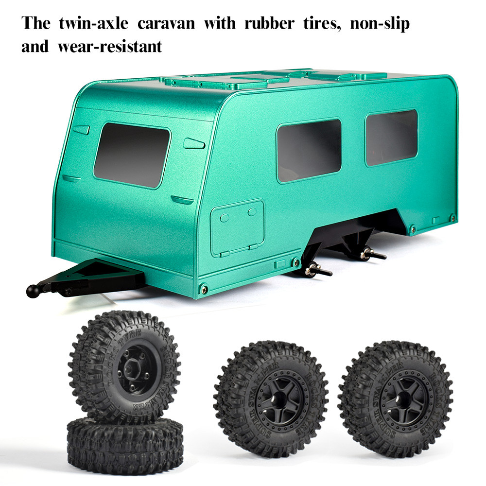 จําลอง RV Trailer สันทนาการรุ่นรถสําหรับ 1/16 1/18 RC รูปที่ 7