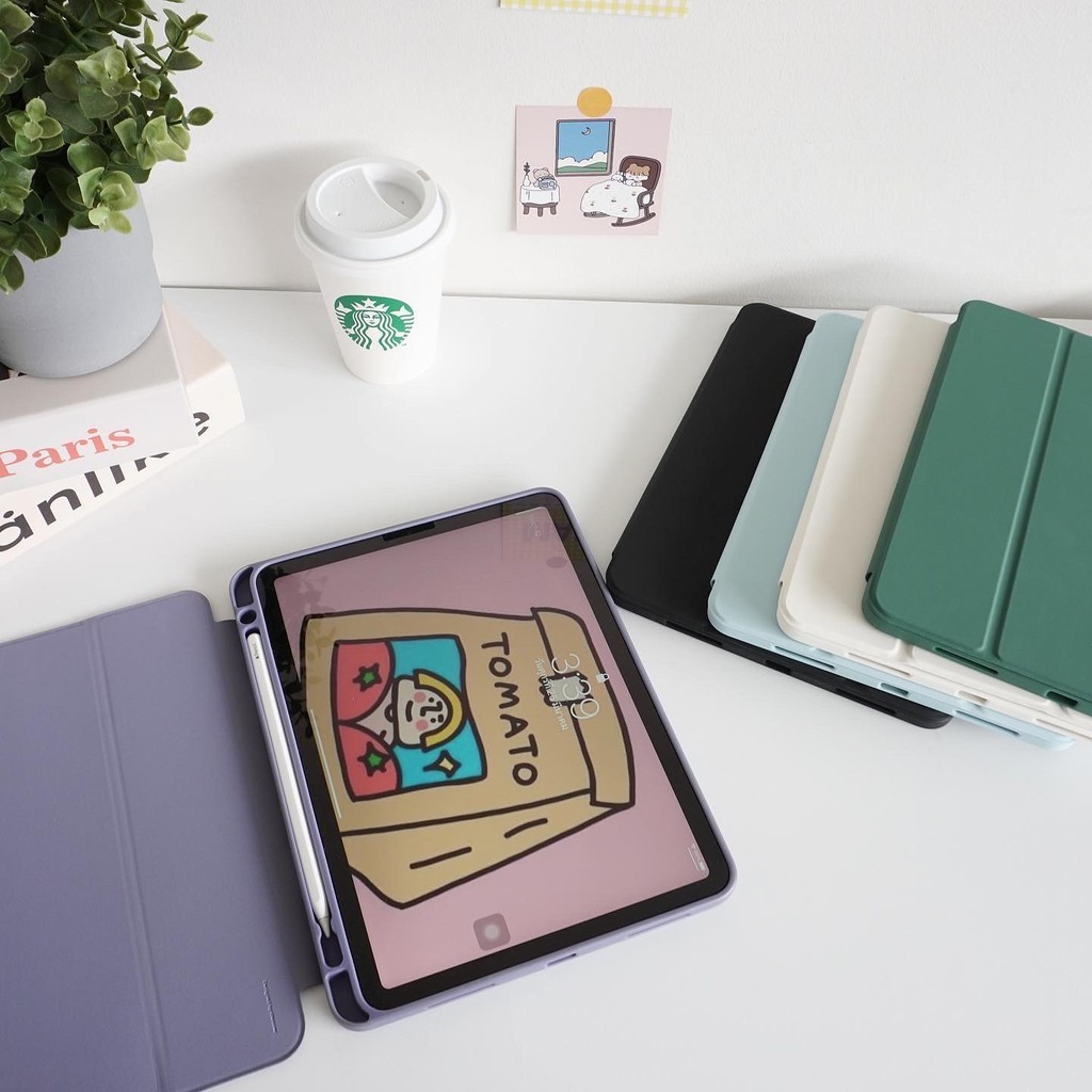 ใหม่โปร่งใส Y-Fold เคสอะคริลิคใส iPad gen10/11 Air4/5/6/7 10.9 Pro11 gen7/8/9 gen5/6 9.7 ใส่ปากกาได้
