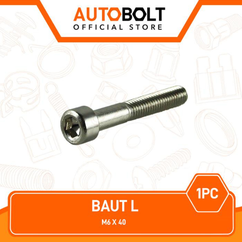1 PC Bolt L M6x40 6X40 M 6 x 40 Key K 5 Pitch 1 Bolt Bolt Bolt Bolt