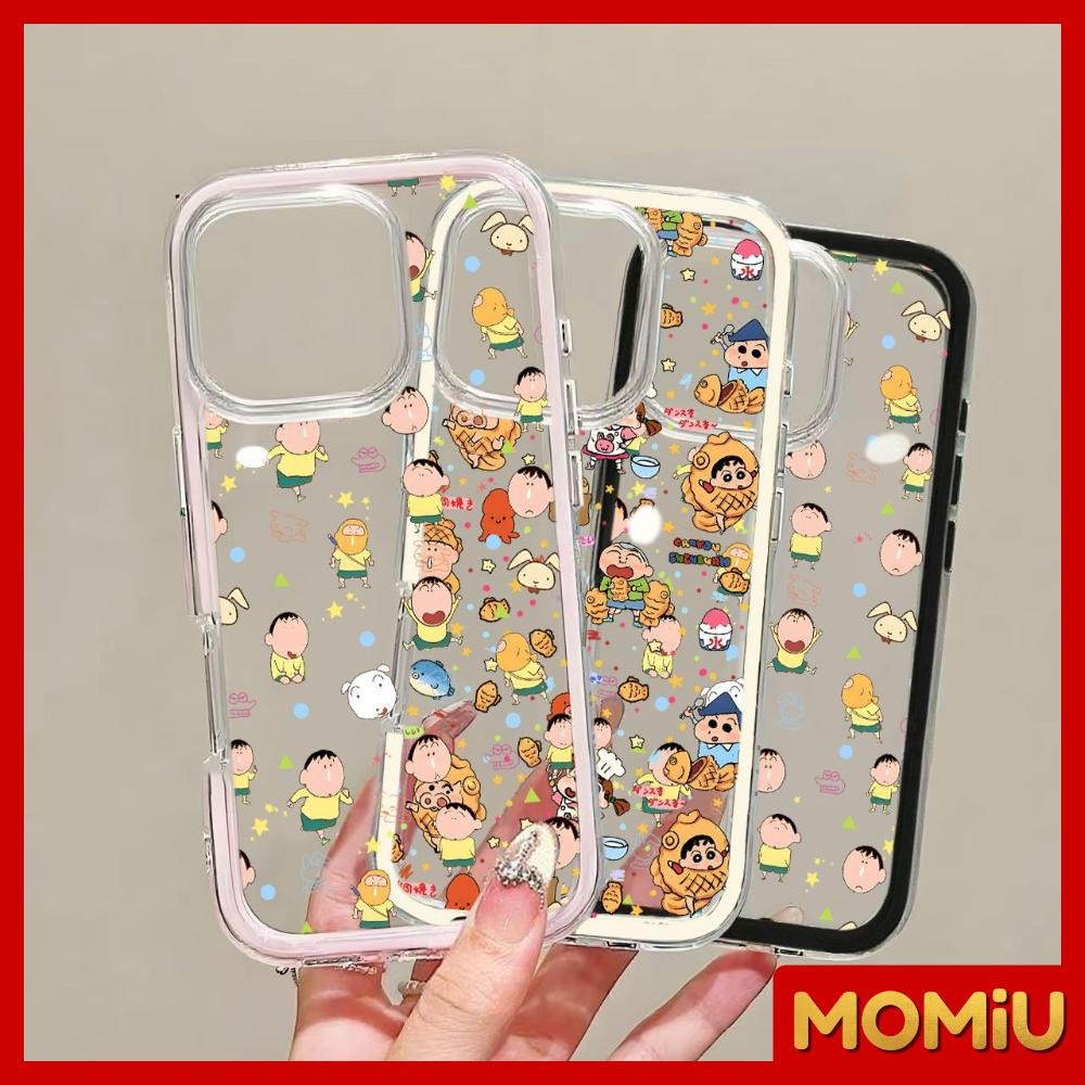 MOMiU - นิ่ม 2in1 สีแคนดี้ เข้ากันได้สำหรับ เคสไอโฟน11 เคส iphone 16 Pro Max 7Plus XR 12 13 14 15 หนุ่มอะนิเมะสุดน่ารัก