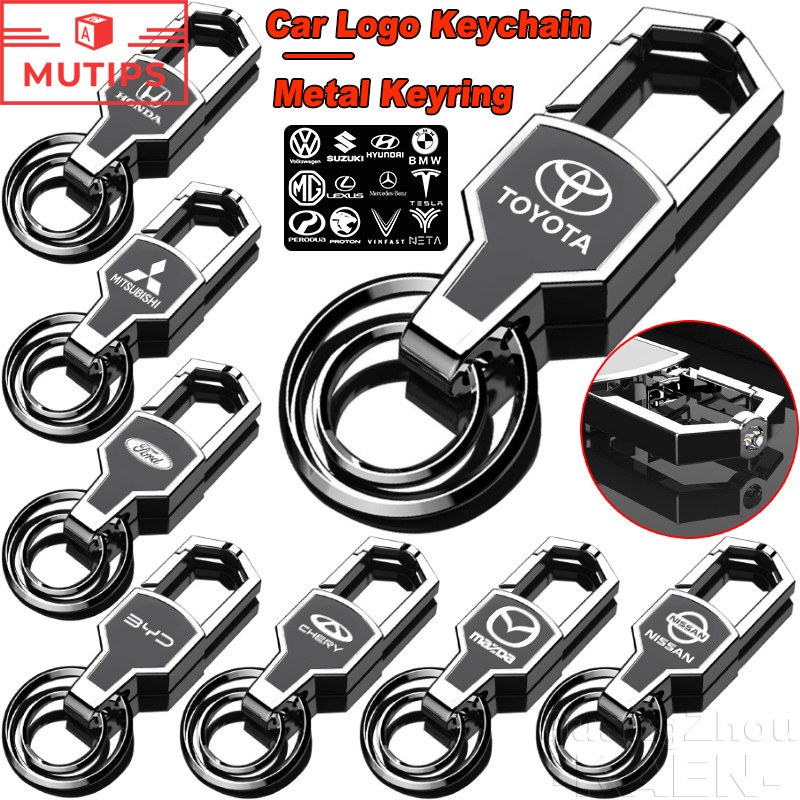 【MUTIPS】พวงกุญแจรถ Key Ring พวงกุญแจโลหะผสม พวงกุญแจโลหะ เลเซอร์พิมพ์โลโก้ พิมพ์โลโก้ พวงกุญแจร พวงกุญแจรถยนต์