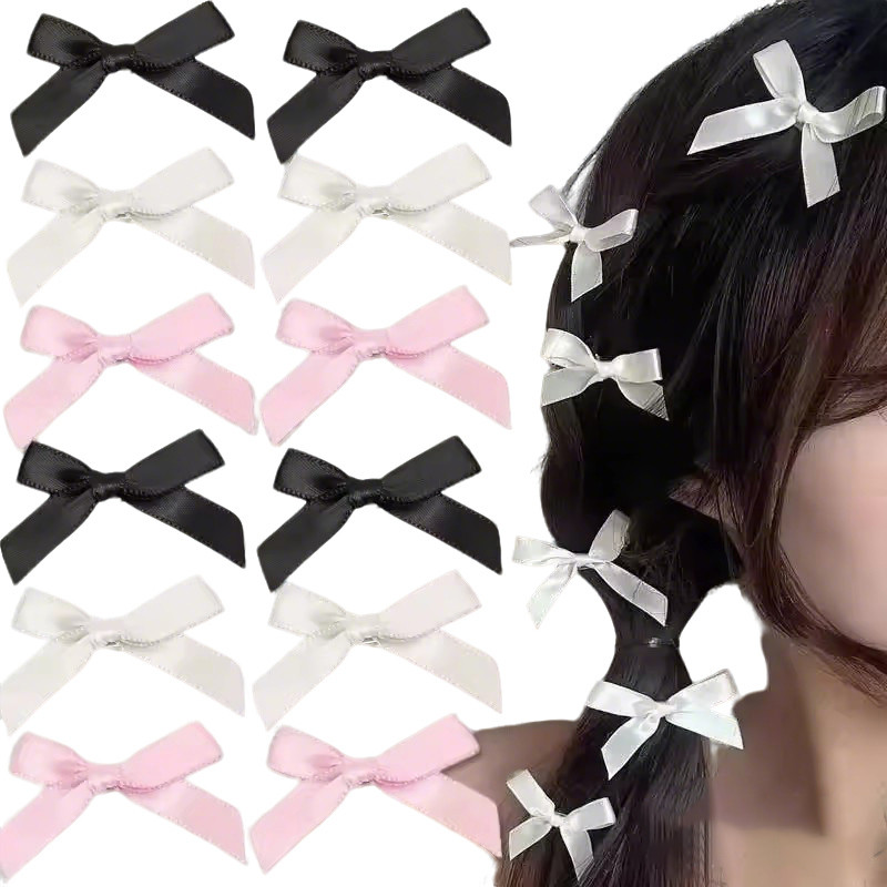 กิ๊บติดผมโบว์ริบบิ้น ขนาด 3/4 ซม. สไตล์เกาหลียุค Y2K