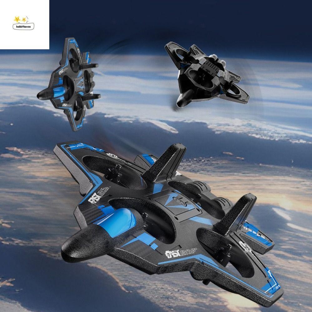 HOBBYHAVEN รีโมทคอนโทรลโฟม Fighter, EPP โฟมชาร์จสี่มอเตอร์เฮลิคอปเตอร์ของเล่น,ทนทานแบบพกพา Gravity Sensing RC Hobby Jet Plane เด็กเด็กวัยหัดเดินเด็ก