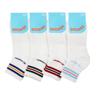 Socksy ถุงเท้าแฟชั่นข้อยาว รุ่น HK-0001 (แพ็ค12คู่)
