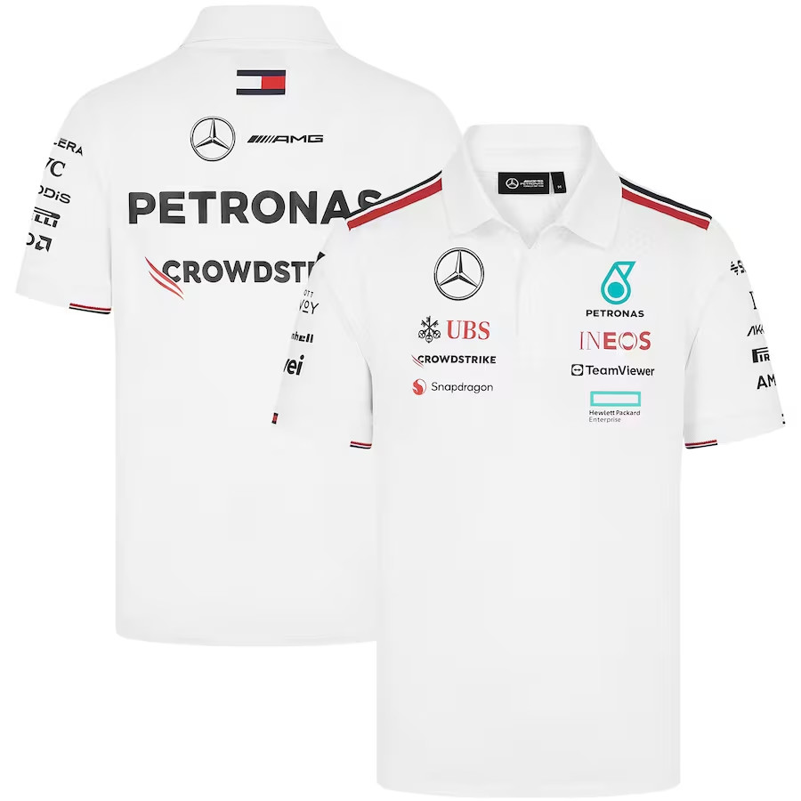 2024 season F1 short sleeves, AMG team T-shirts, quick-drying and breathable, Russell, Lewis, kartin