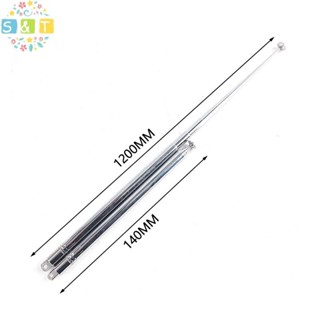 [S&T] เสาอากาศก้านยืดไสลด์สแตนเลสขนาด 120 ซม. 10 ส่วนวิทยุ F…