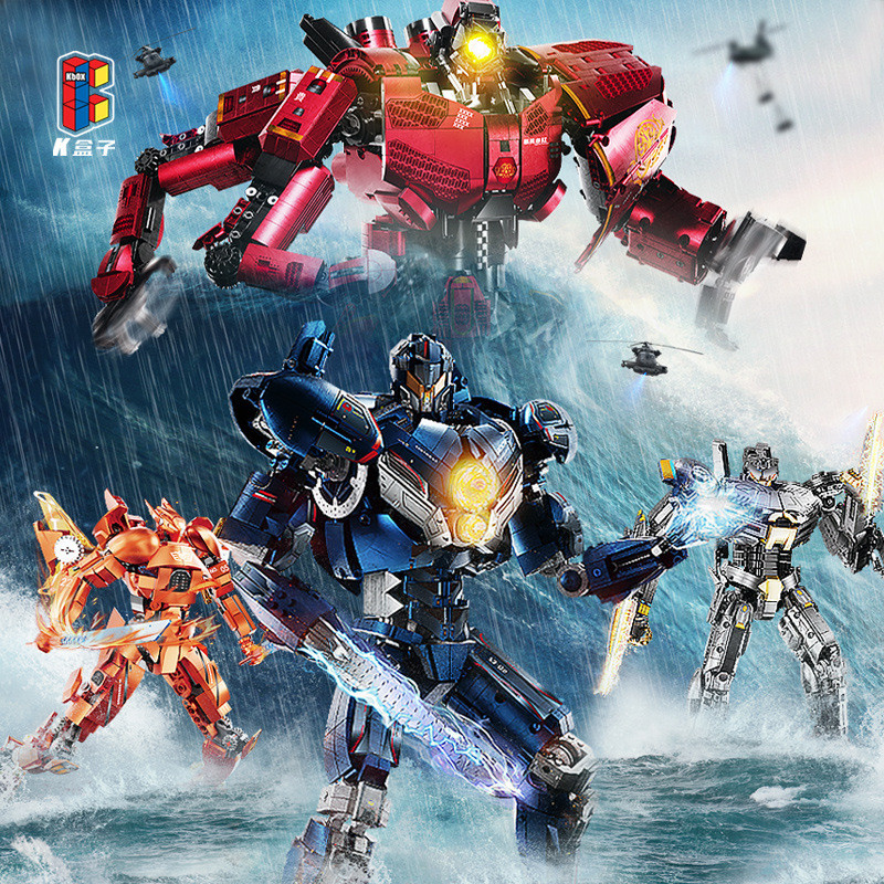 Pacific Rim Lego ของแท้ขนาดใหญ่ Mecha Building Blocks รูป Storm Red Revenge Wanderer เด็กการศึกษาประกอบของเล่น