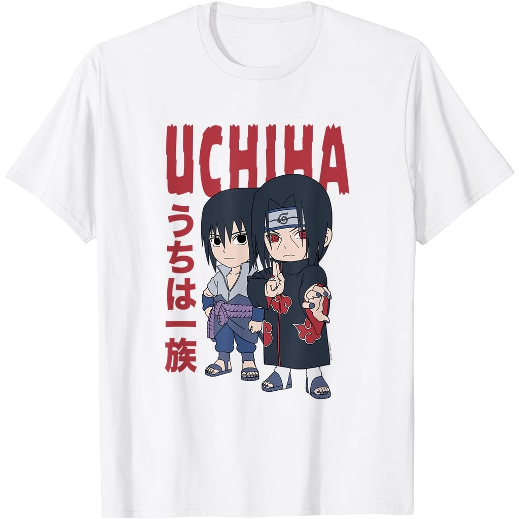 เสื้อยืด Naruto Shippuden Chibi Uchiha Pose นุ่มหนา Premium