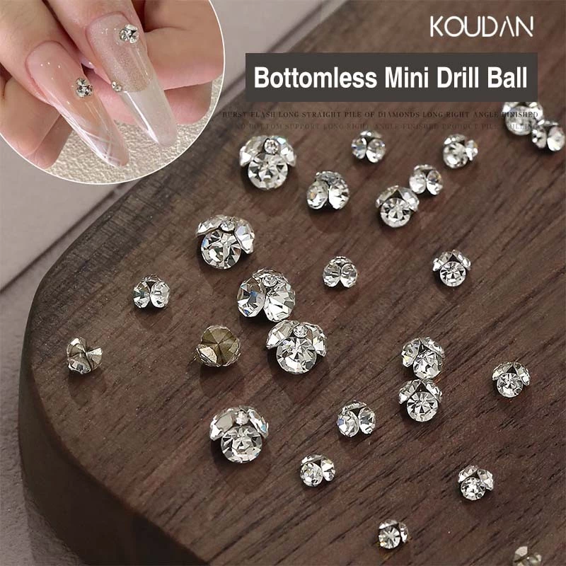 Nail Art สติกเกอร์ตกแต่งเล็บเพชร DIY Rhinestones Stack เจาะ Organza SS6-SS28 10 ชิ้น KOULDAN