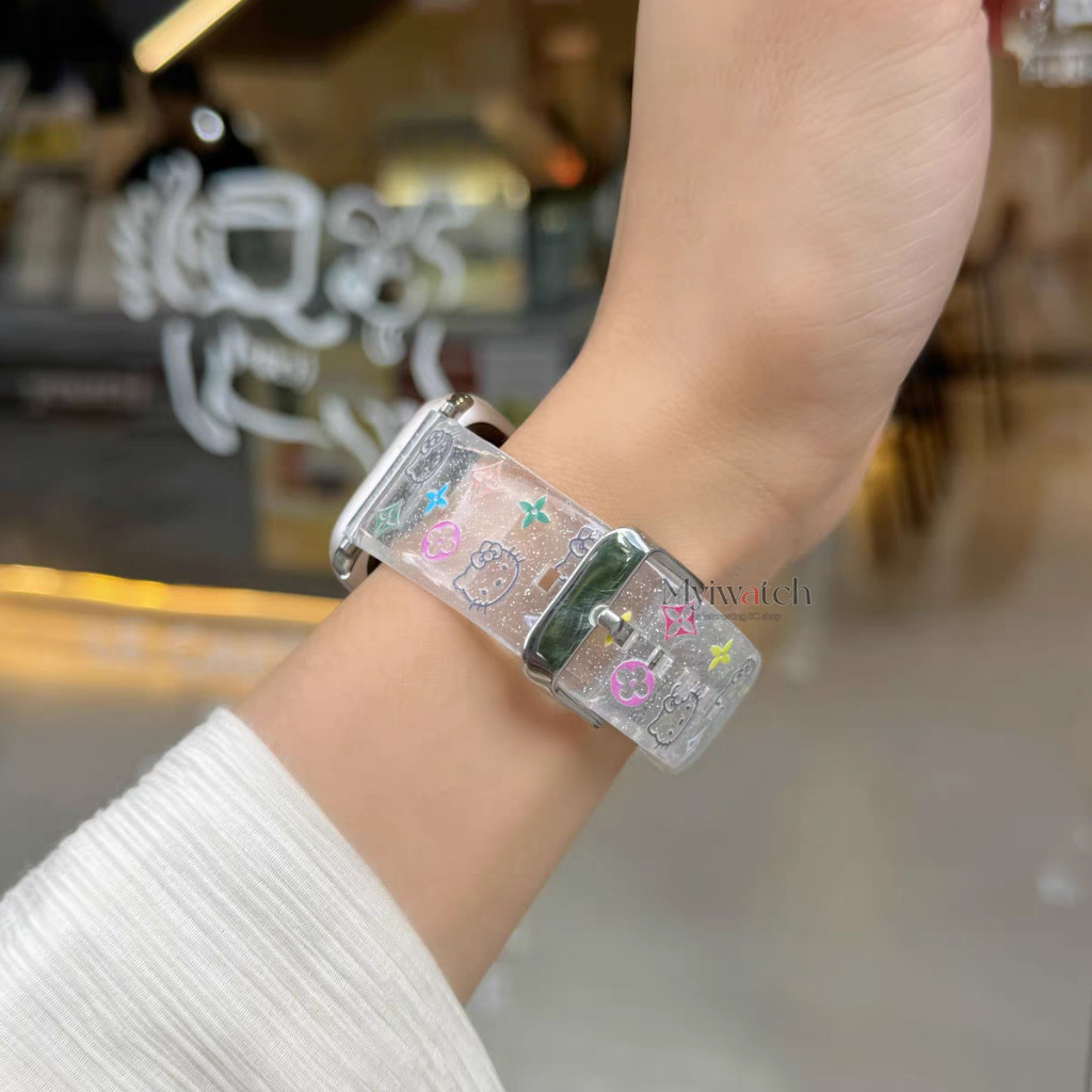 โปร่งใส Glitter Soft TPU สําหรับ iWatch Series Ultra 10 9 รูปที่ 4