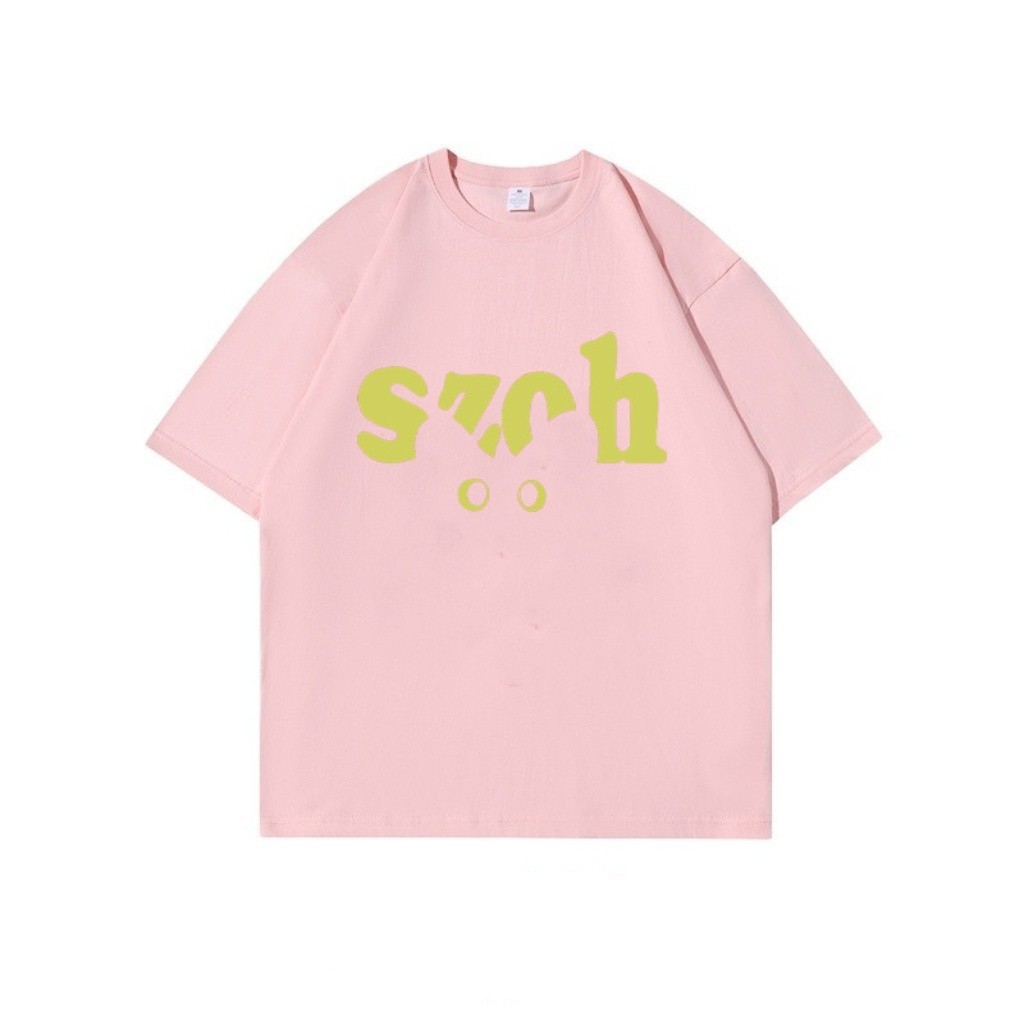 CODเสื้อยืดลายตัวอักษรและดวงตาแมว สไตล์เรียบง่ายสำหรับผู้ชายและผู้หญิง
