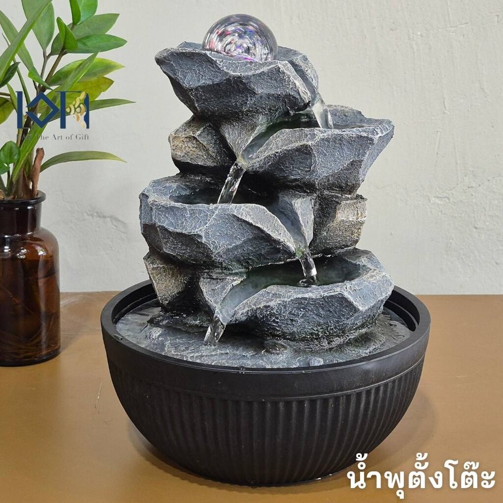 น้ำพุตั้งโต๊ะ น้ำตกจำลอง รหัสสินค้า7233190L อ่างน้ำพุแต่งบ้านเสริมฮวงจุ้ย แต่งโต๊ะทำงานเรียกทรัพย์ รูปที่ 7