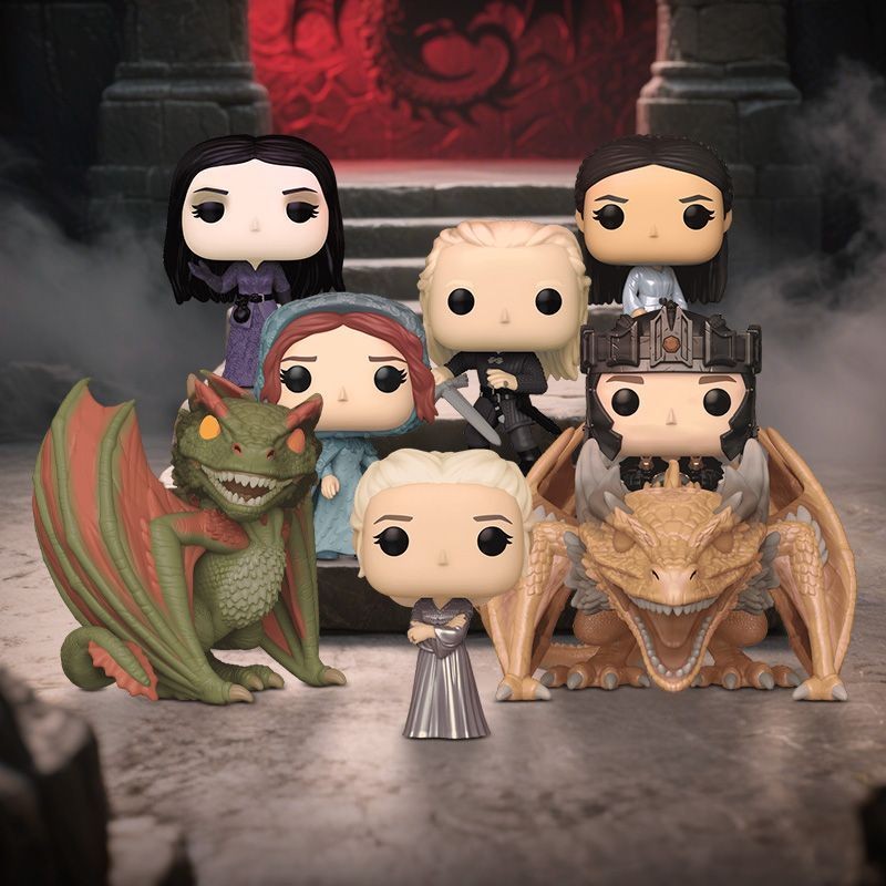 JurassicWorld Rebirth Funko POP Game of Thrones Dragon Family Targary Ann รูปอินเทรนด์เล่นตกแต่งของข