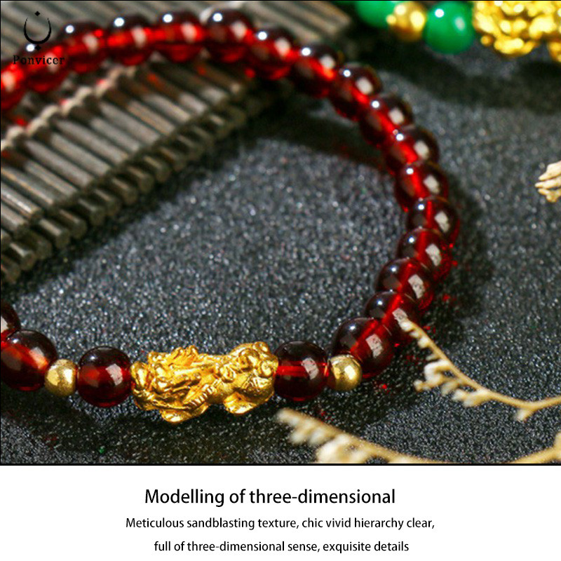 สร้อยข้อมือ Zhaocai Fine ประดับด้วยหินโมราเลียนแบบ สร้อยข้อมือแก้วโกเมนเลียนแบบหินออบซิเดียน ราคา ถูกที่สุด ดีลบีเคเค แกลเลอรีภาพที่ 8