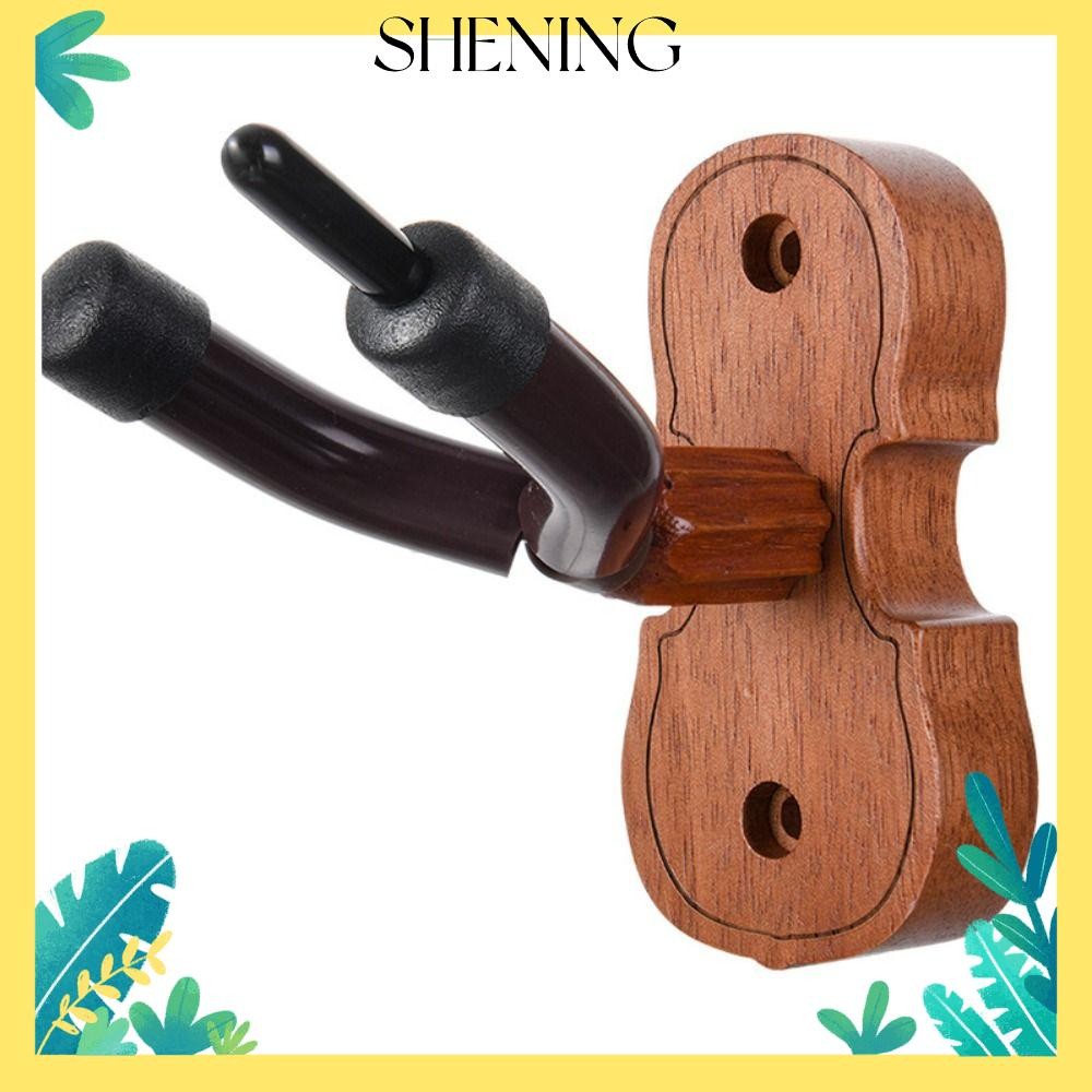 SHENING ไวโอลินตะขอแขวน,พร้อมตะขอโบว์ติดผนังไวโอลินแขวน,มืออาชีพฐานไม้ลื่นไวโอลิน/ขาตั้ง Viola Erhu