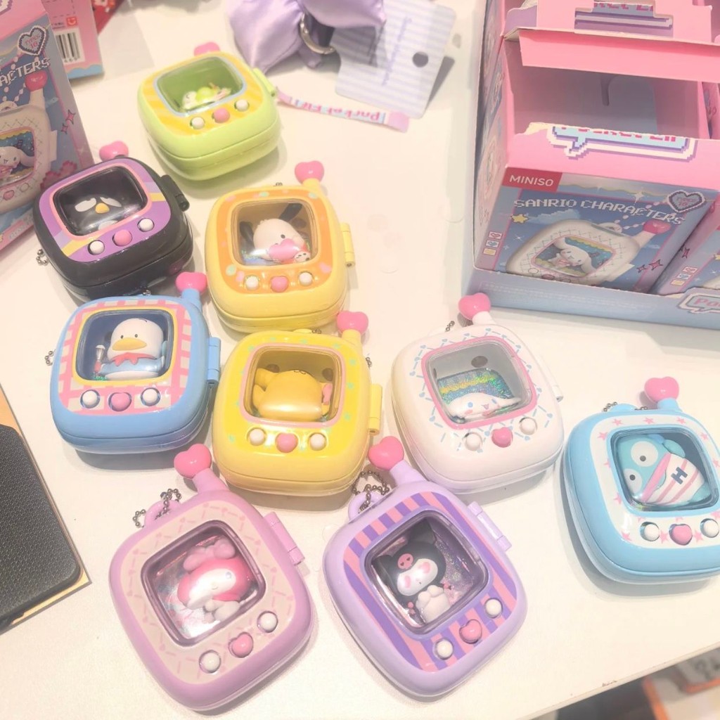 Sanrio รูปตุ๊กตาตุ๊กตา MINISO Sanrio Pocket Elf Series Mystery Box น่ารักอินเทรนด์เล่นจี้ของขวัญรูป