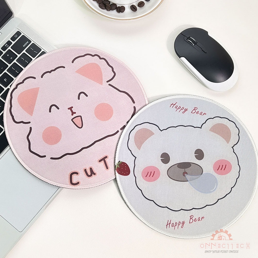 20*20cmแผ่นรองเมาส์ทรงกลมกันลื่นลายการ์ตูนน่ารัก แผ่นรองเมาส์แบบหนา 3mm สำหรับข้อมือ ราคา ถูกที่สุด ดีลบีเคเค แกลเลอรีภาพที่ 7