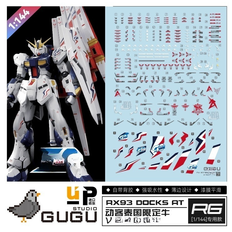 GUGU RG 1/144 Nu DOCKS AT TH Water Slide Decal (ไม่ใช่ชุดเท่านั้น รูปลอกสไลด์น้ํา) GUGORG011
